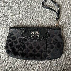 Coach Black Wristlet Bag